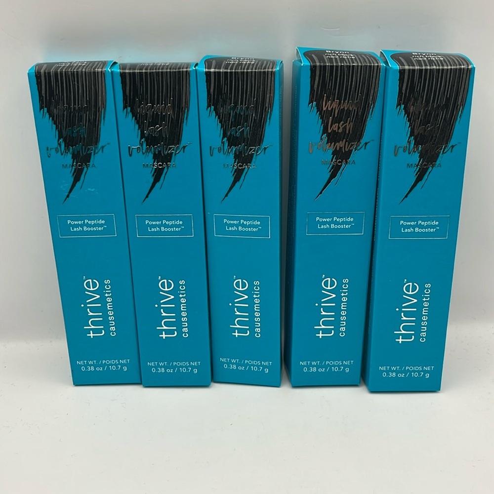 (QTY:5) Thrive Causemetics Liquid Lash Volumizer Brynn Rich Black Mascara